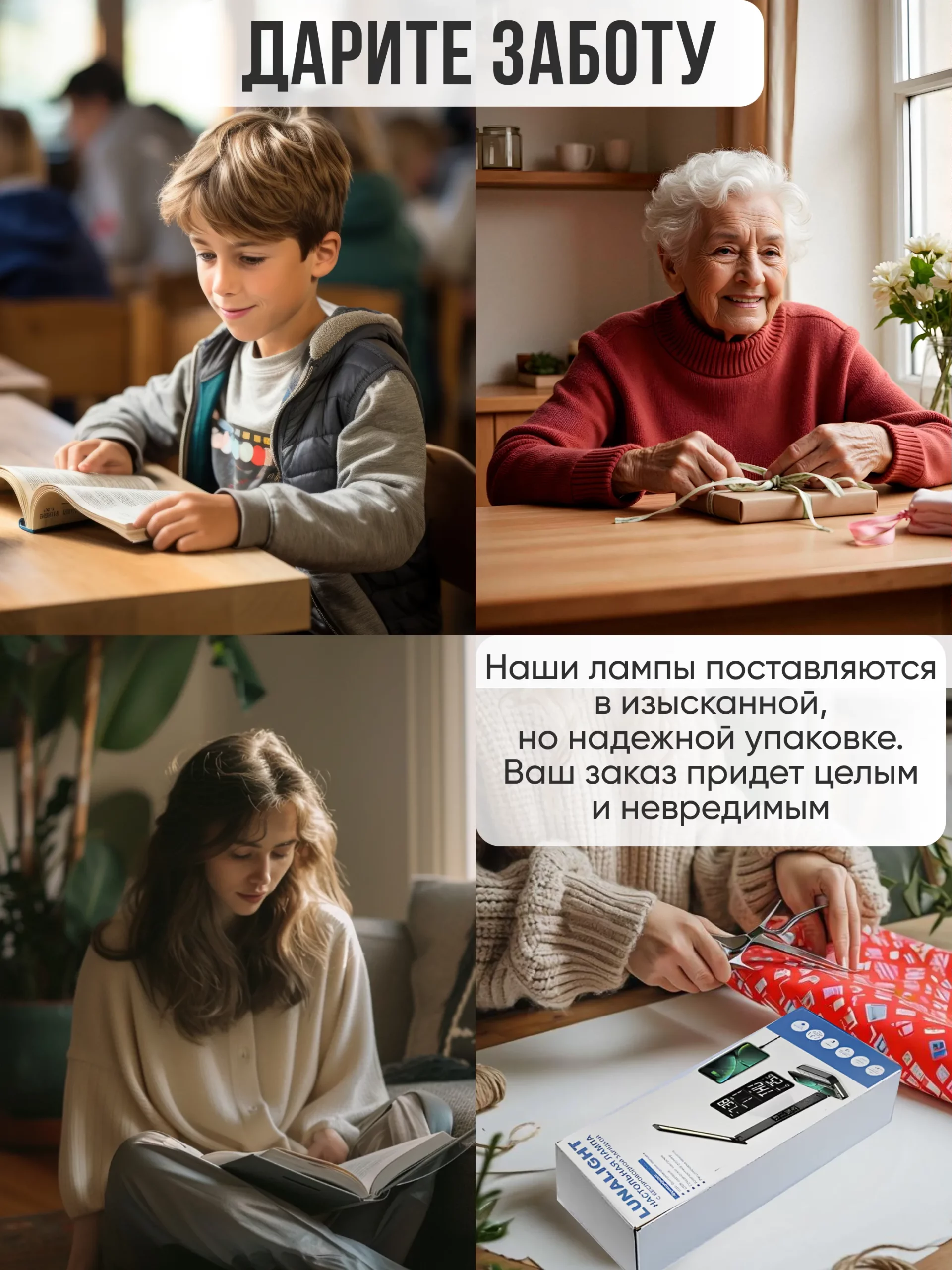 Led лампа настольная светодиодная для дома и офиса, арт. L7Pro, цвет черный — изображение 13